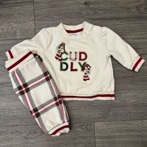 Disney Baby Chip N Dale CUDDLY Christmas Sweater & Jogger Set